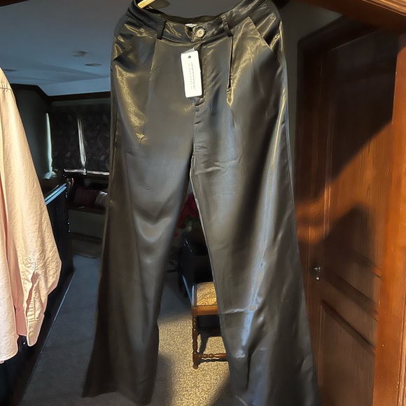NWT American Threads Satin Trouser Pants - Picture 2 of 8
